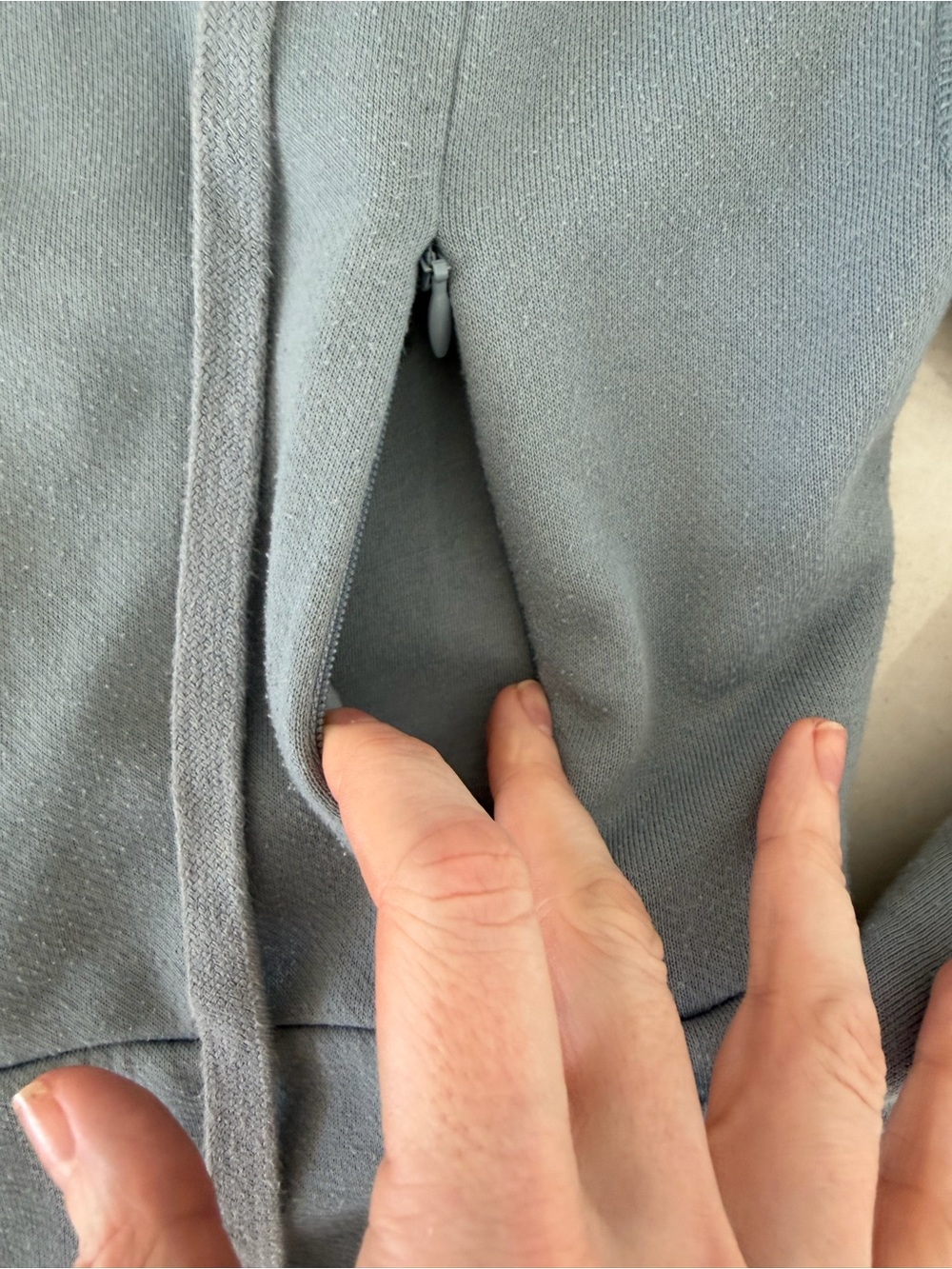 Alo Slate Gray Zip-Up Hooded Jacket xs - Picture 3 of 5